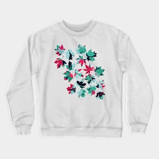 Exotic Blue floral vintage pattern Crewneck Sweatshirt